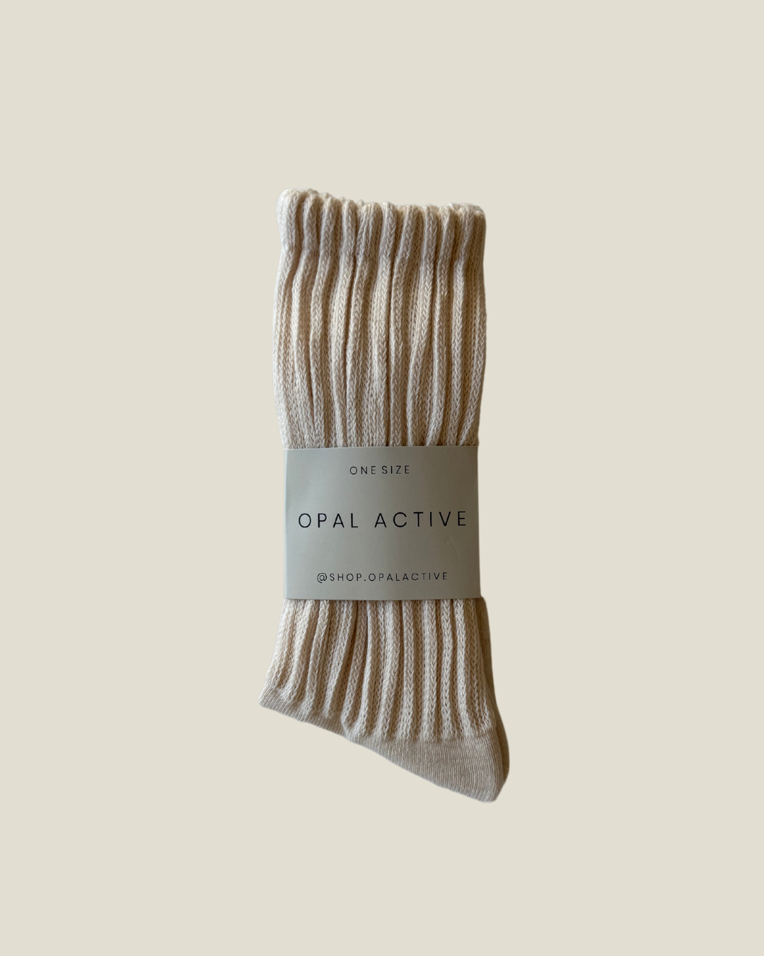 Slouch Grip Sock - Creme Brulee