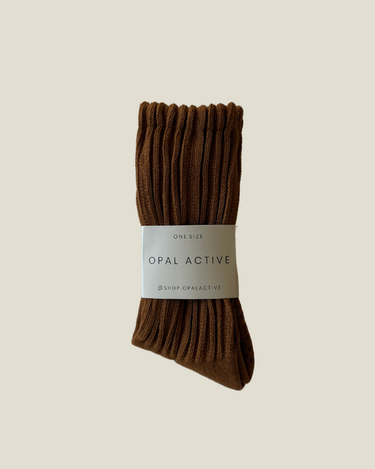 Slouch Grip Sock - Rust