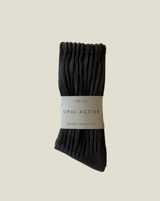 Slouch Grip Sock - Charcoal