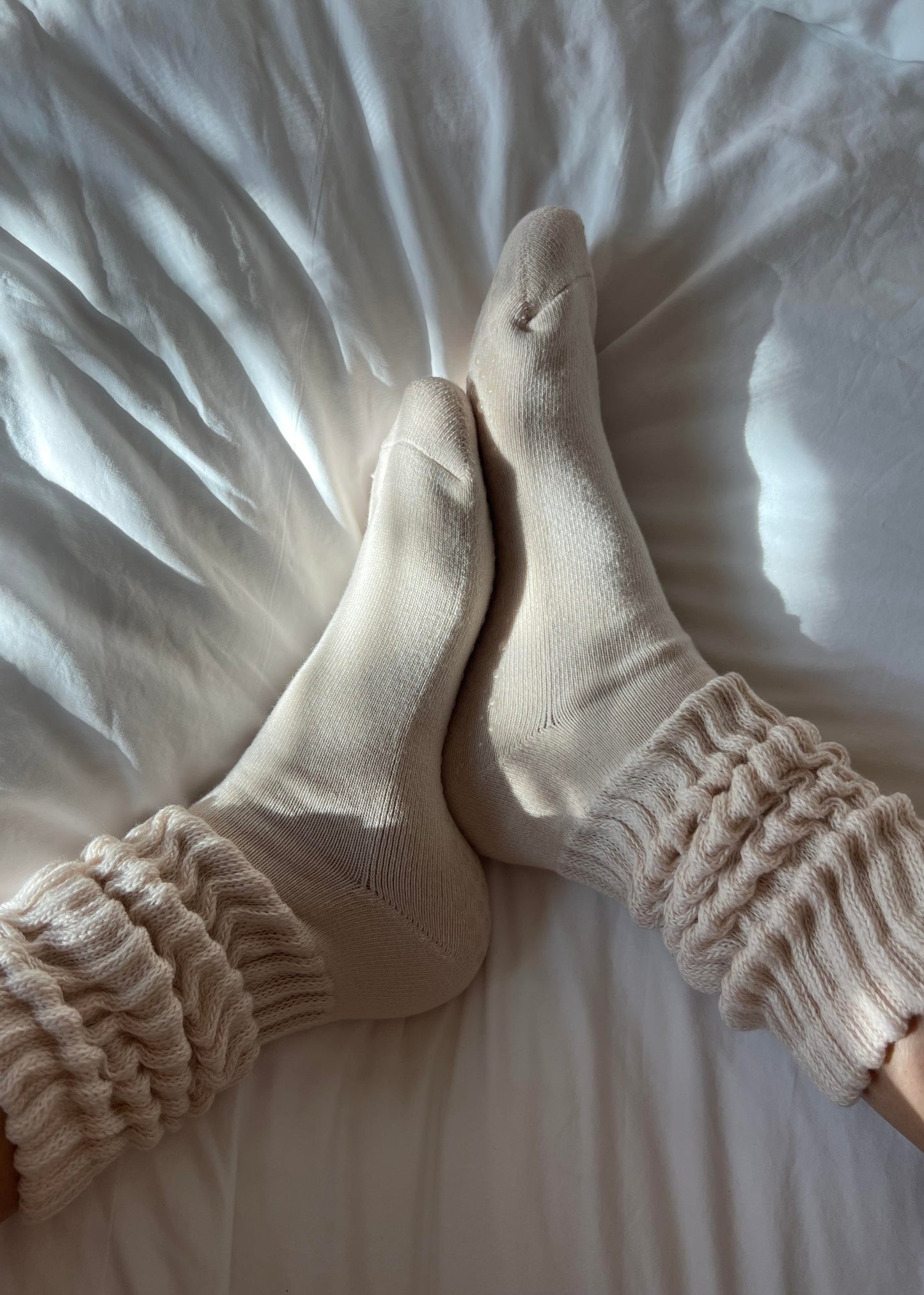 Slouch Grip Sock - Creme Brulee